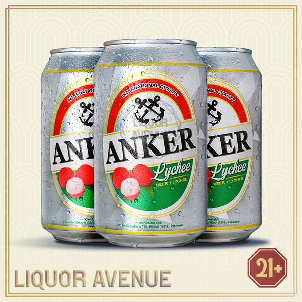 ANKER Lychee Beer Can Bir Leci Kaleng 320ml - 3 Kaleng