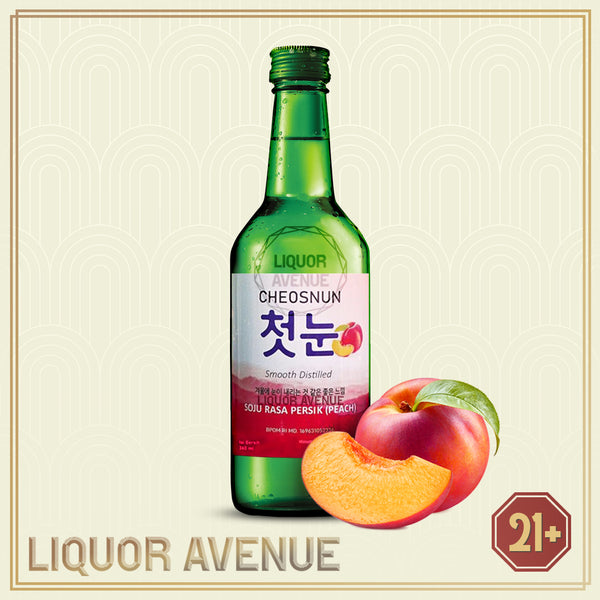Cheosnun Soju Peach Persik Smooth Distilled 360ml