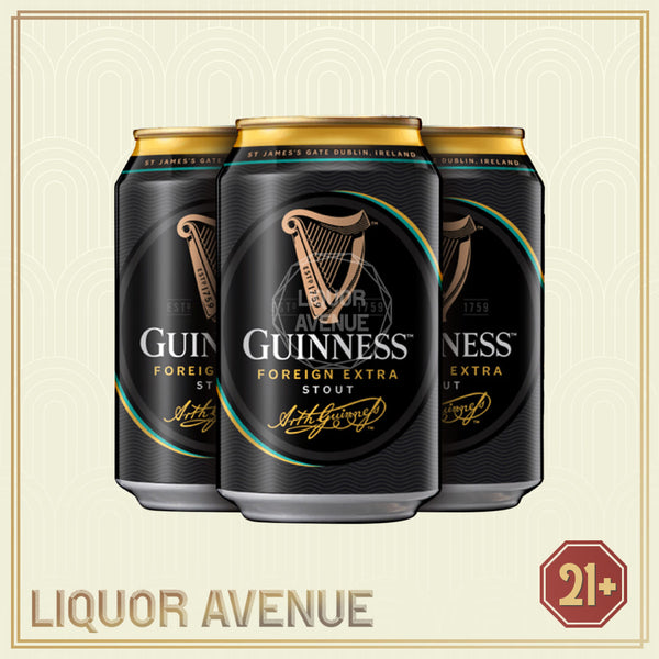 Guinness Beer Foreign Extra Stout Can Bir Hitam 320ml - 3 kaleng