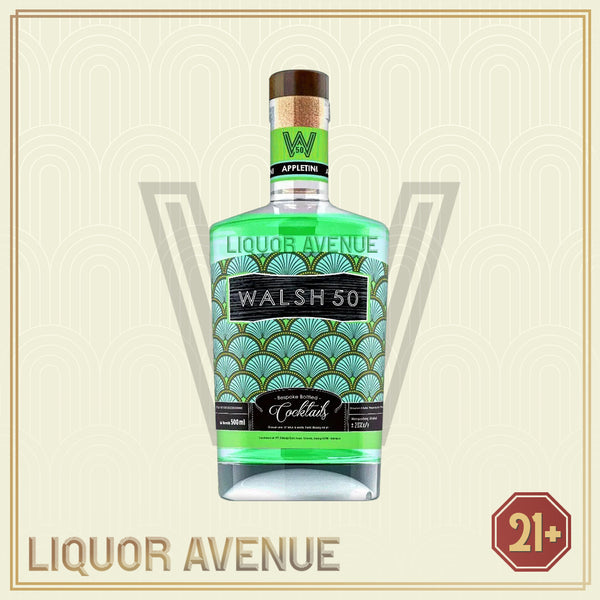 WALSH 50 Appletini Ready-to-Drink Sweet Cocktails 500ml