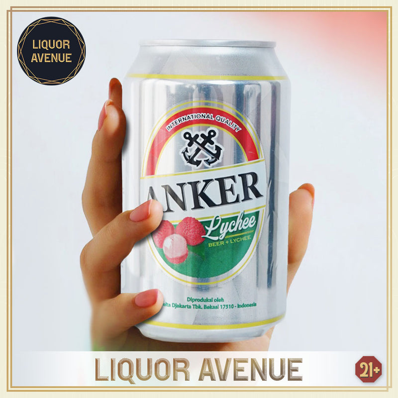 ANKER Lychee Beer Can Bir Leci Kaleng 320ml - 3 Kaleng