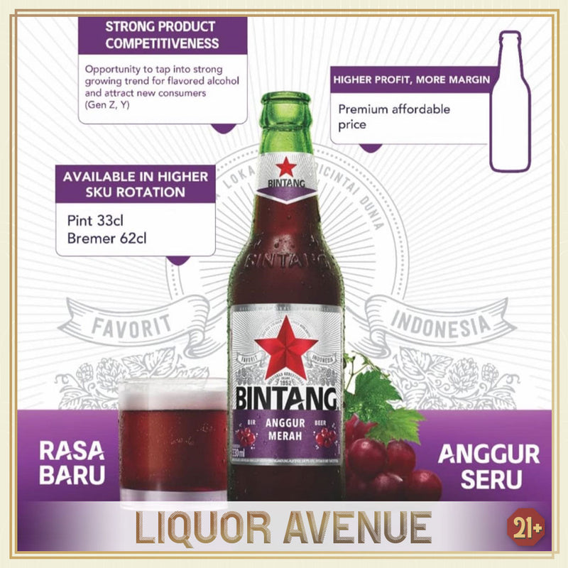 BINTANG Anggur Merah Beer Bremer Bir 620ml