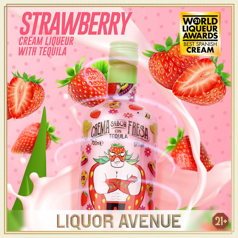 CREAM HEROES Capitan Freson Strawberry Flavour Tequila Cream 700ml