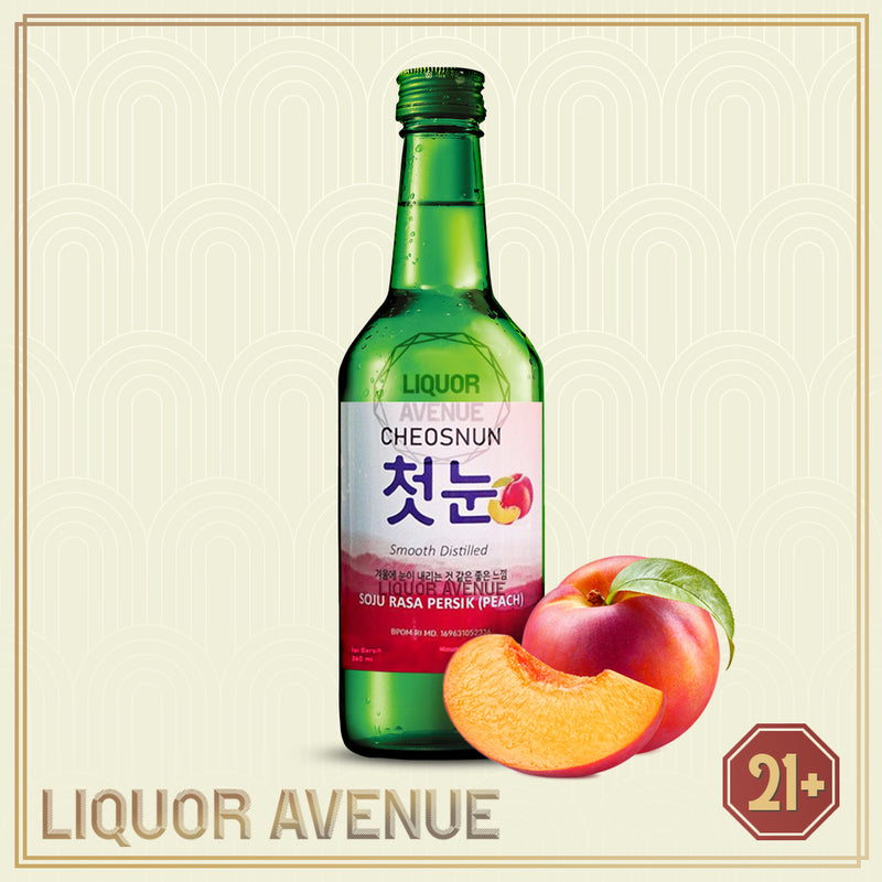 Cheosnun Soju Peach Persik Smooth Distilled 360ml