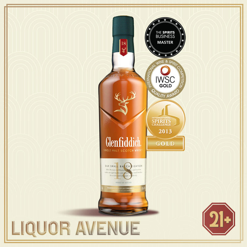 Glenfiddich 18 Year Old Single Malt Scotch Whisky 700ml