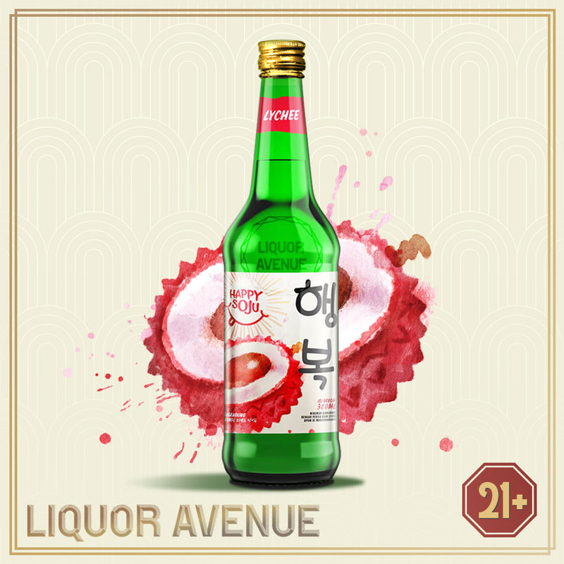 Happy Soju Lychee Leci 360ml