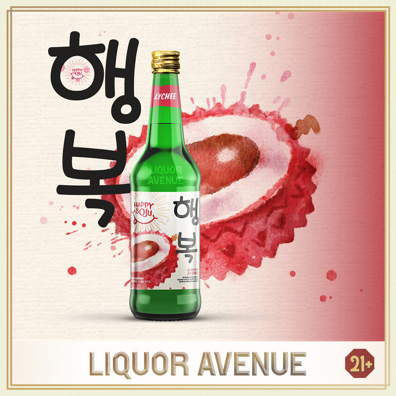 Happy Soju Lychee Leci 360ml