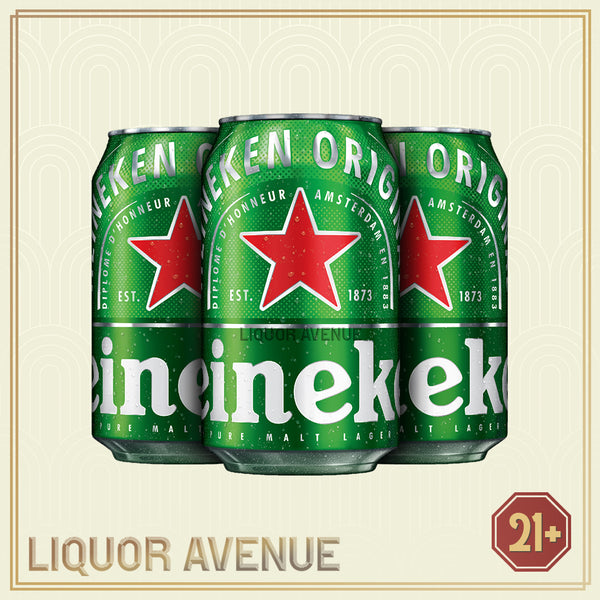 Heineken Pure Malt Lager Beer Can Bir 320ml - 3 kaleng