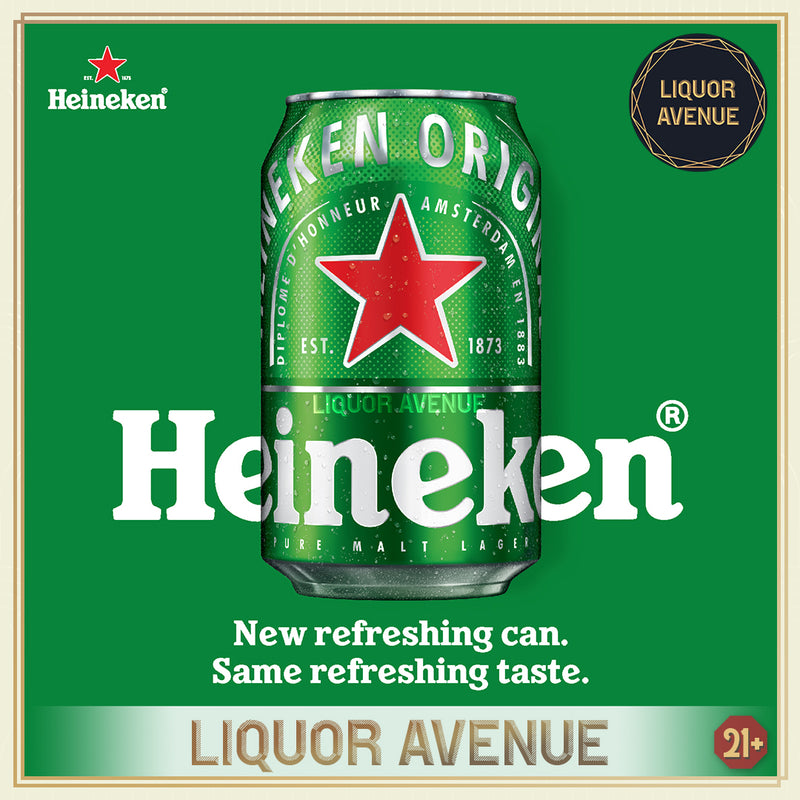 Heineken Pure Malt Lager Beer Can Bir 320ml - 3 kaleng