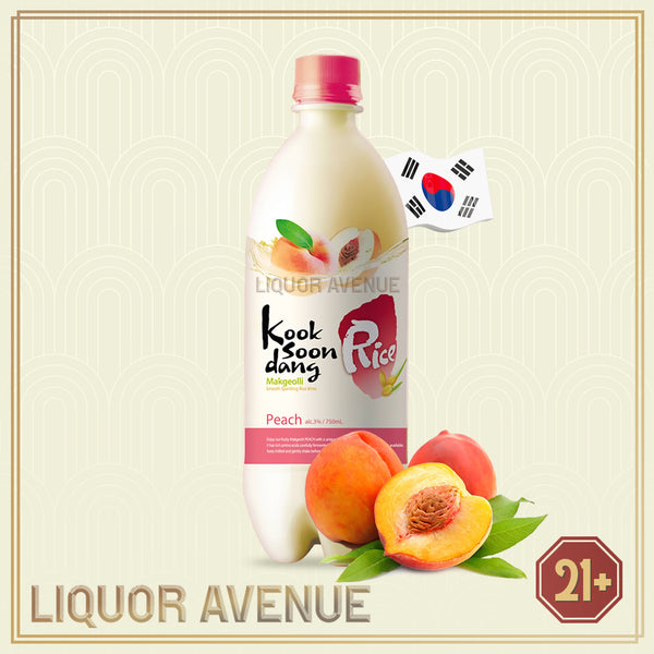 KookSoonDang Makgeolli Peach Smooth Rice Wine Korea 750ml