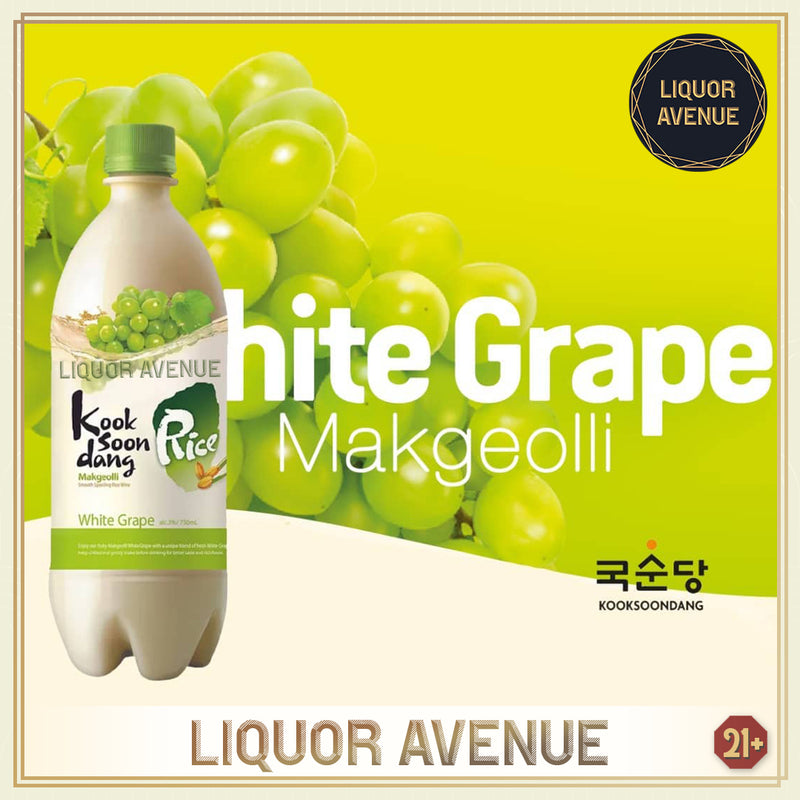 KookSoonDang Makgeolli White Grape Smooth Rice Wine Korea 750ml