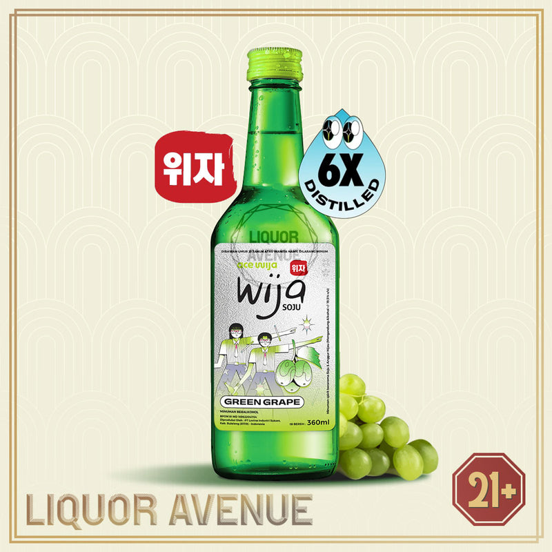 WIJA Soju Green Grape Anggur Less Hangover 360ml