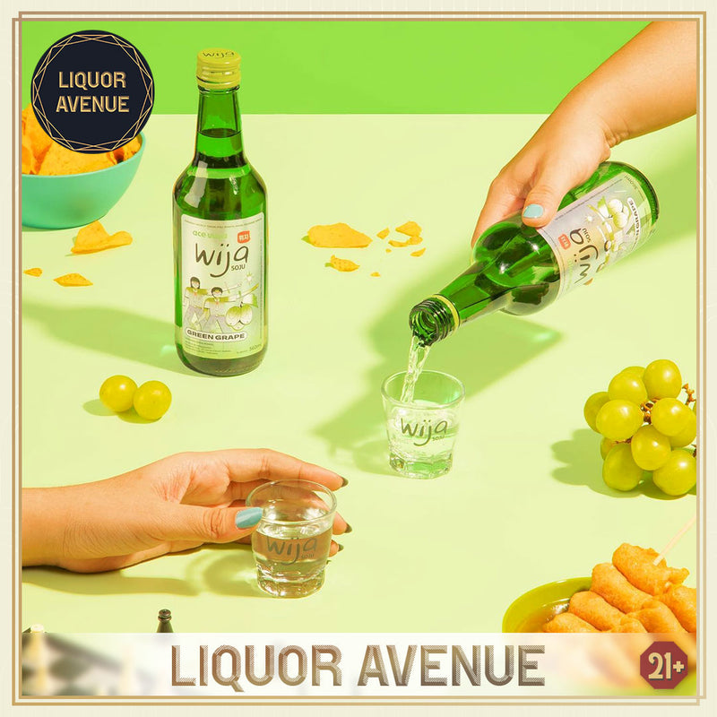 WIJA Soju Green Grape Anggur Less Hangover 360ml